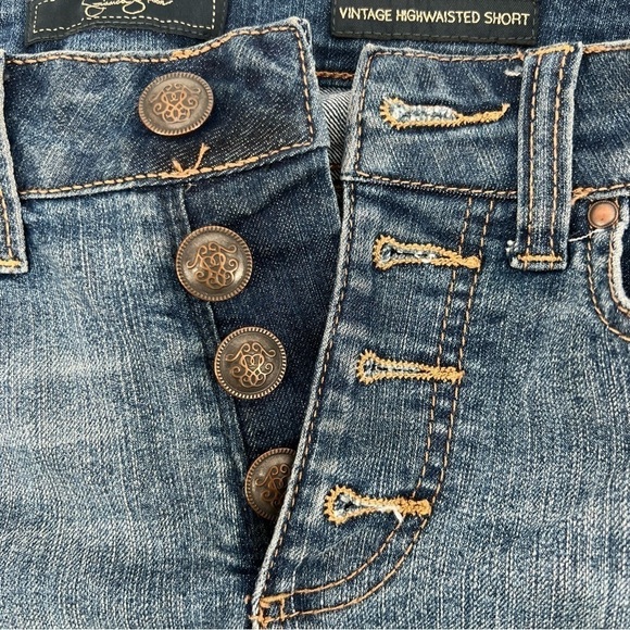 Jessica Simpson Vintage High Waisted Button Fly Jean Shorts Size 27 Women’s - Picture 5 of 7